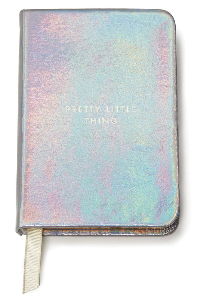 'pretty little thing' mini notebook, Main, color, SILVER