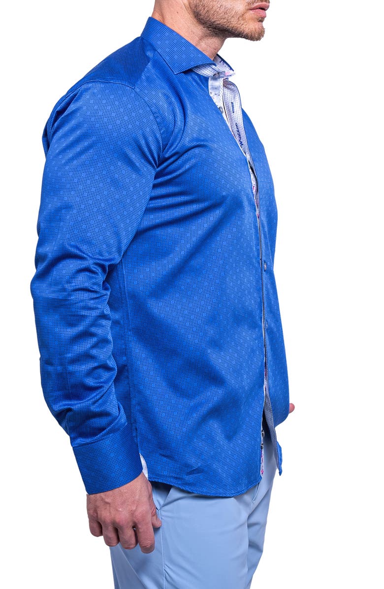Maceoo Einstein Resistance0102 Blue Button-Up Shirt, Alternate, color, Blue