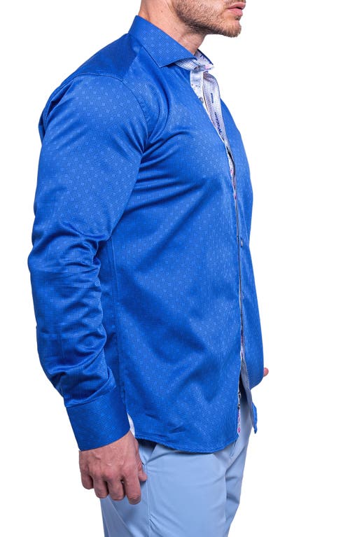 Maceoo Einstein Resistance0102 Blue Button-up Shirt In Blue