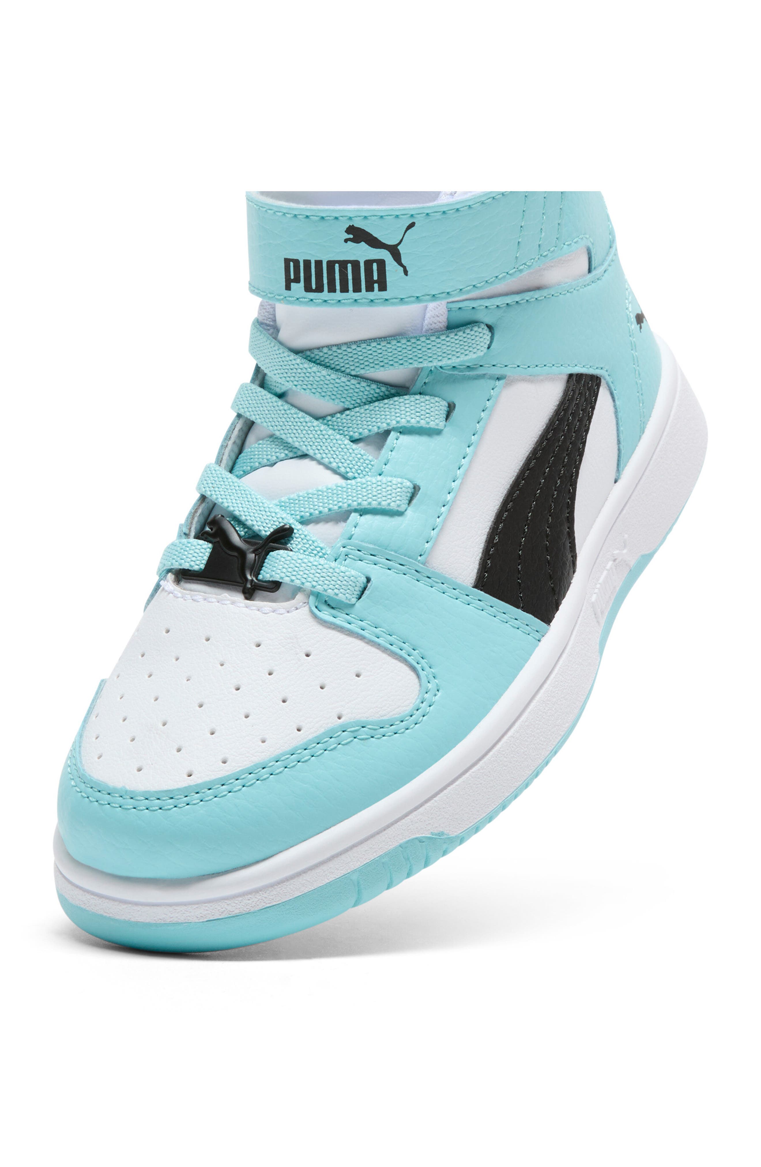 Rebound Layup Sl V Sneaker, Alternate, color, PUMA WHITE-PUMA BLACK-LAKE