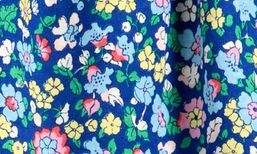 Mini Boden Kids' Ariel Floral Twirly Jersey Dress In Sapphire Blue Nautical Floral