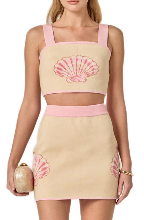 Seashell Crop Knit Tank