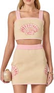 English Factory Seashell Crop Knit Tank