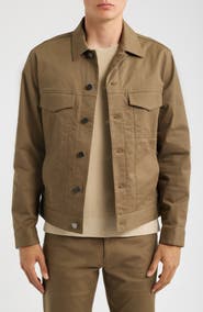 Theory River Neoteric Twill Trucker Jacket