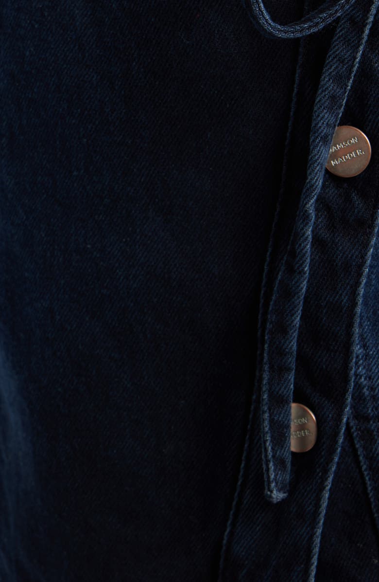 Damson Madder Finella Asymmetric Denim Shirt Jacket, Alternate, color, Blue