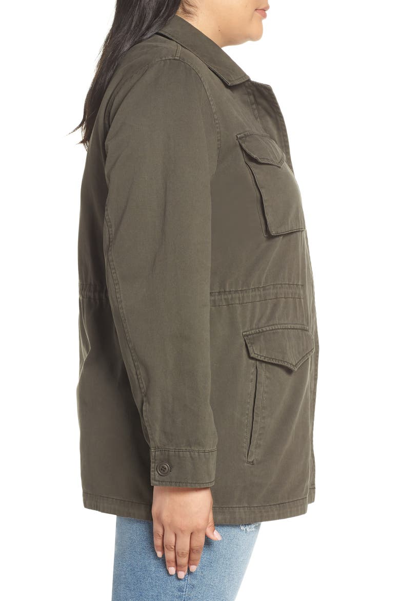 Levi's® Cotton Oversize Military Jacket, Alternate, color, OLIVE