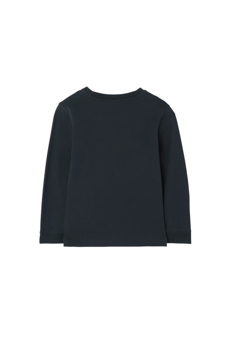 Long-sleeve Rain Bear Cotton T-shirt, Alternate, color, Navy black
