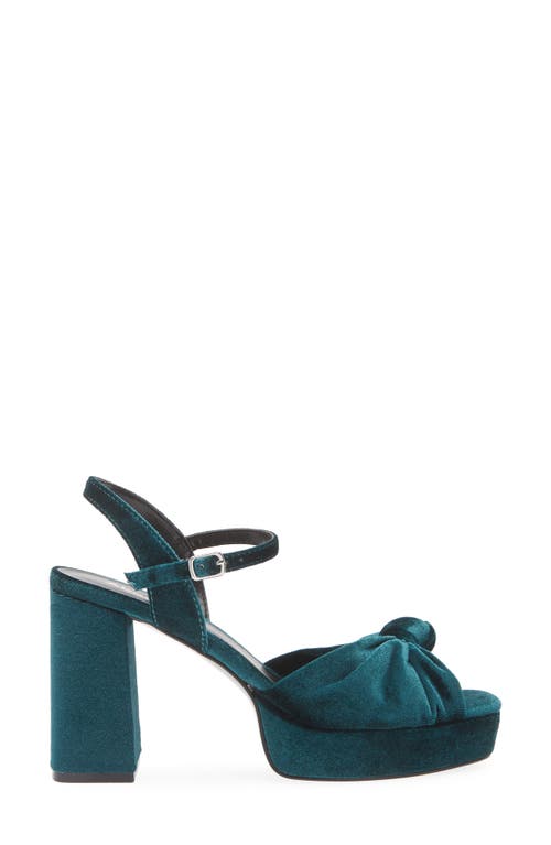 Abound Pamela Velvet Platform Sandal In Green Beetle
