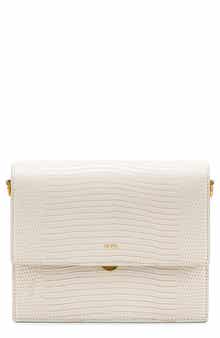 JW PEI Mini Flap Croc Embossed Faux Leather Shoulder Bag
