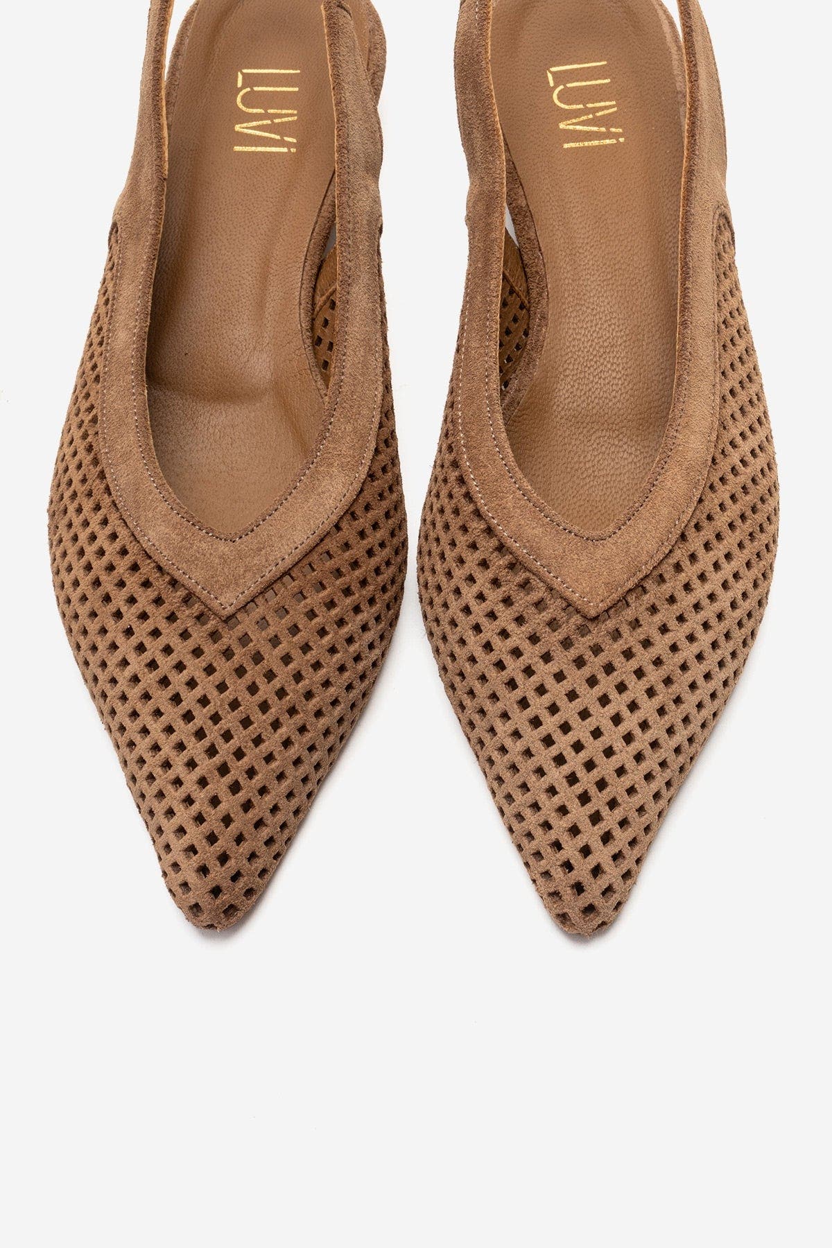 Forever & Always Shoes Lieve Leather Slingback Pump, Alternate, color, Cognac Suede