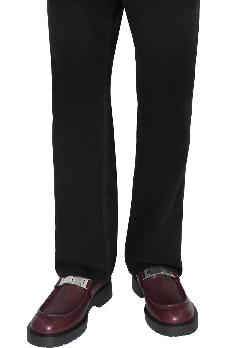 Burberry Leather Raft Loafers, Alternate, color,