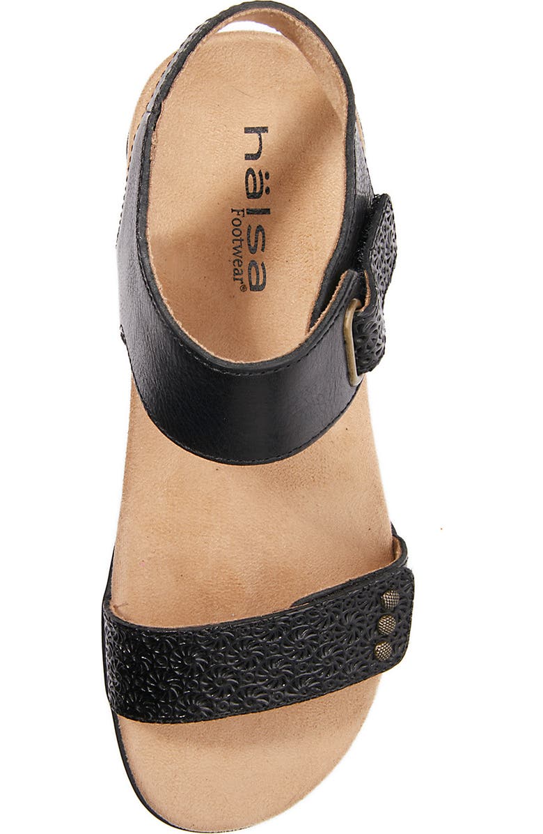 Hälsa Footwear Dominica Sandal, Alternate, color, Black Embossed