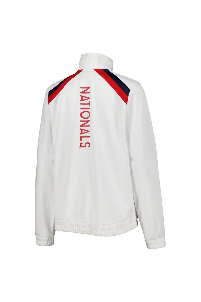 Women's G-III 4Her by Carl Banks White Washington Nationals Red Flag Full-Zip Track Jacket, Alternate, color, White