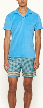 Orlebar Brown Terry Towelling Tailored Fit Towelling Polo Shirt