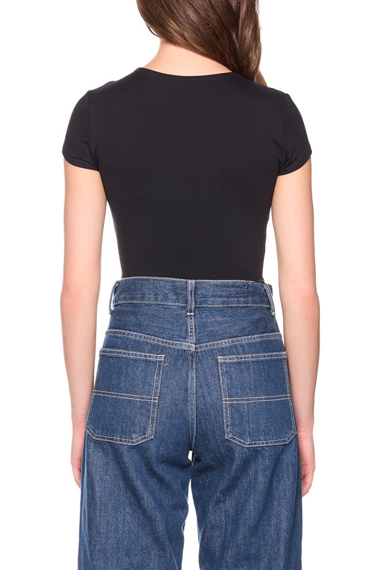 Short Sleeve Crop Crew Tee, Alternate, color, BLACK