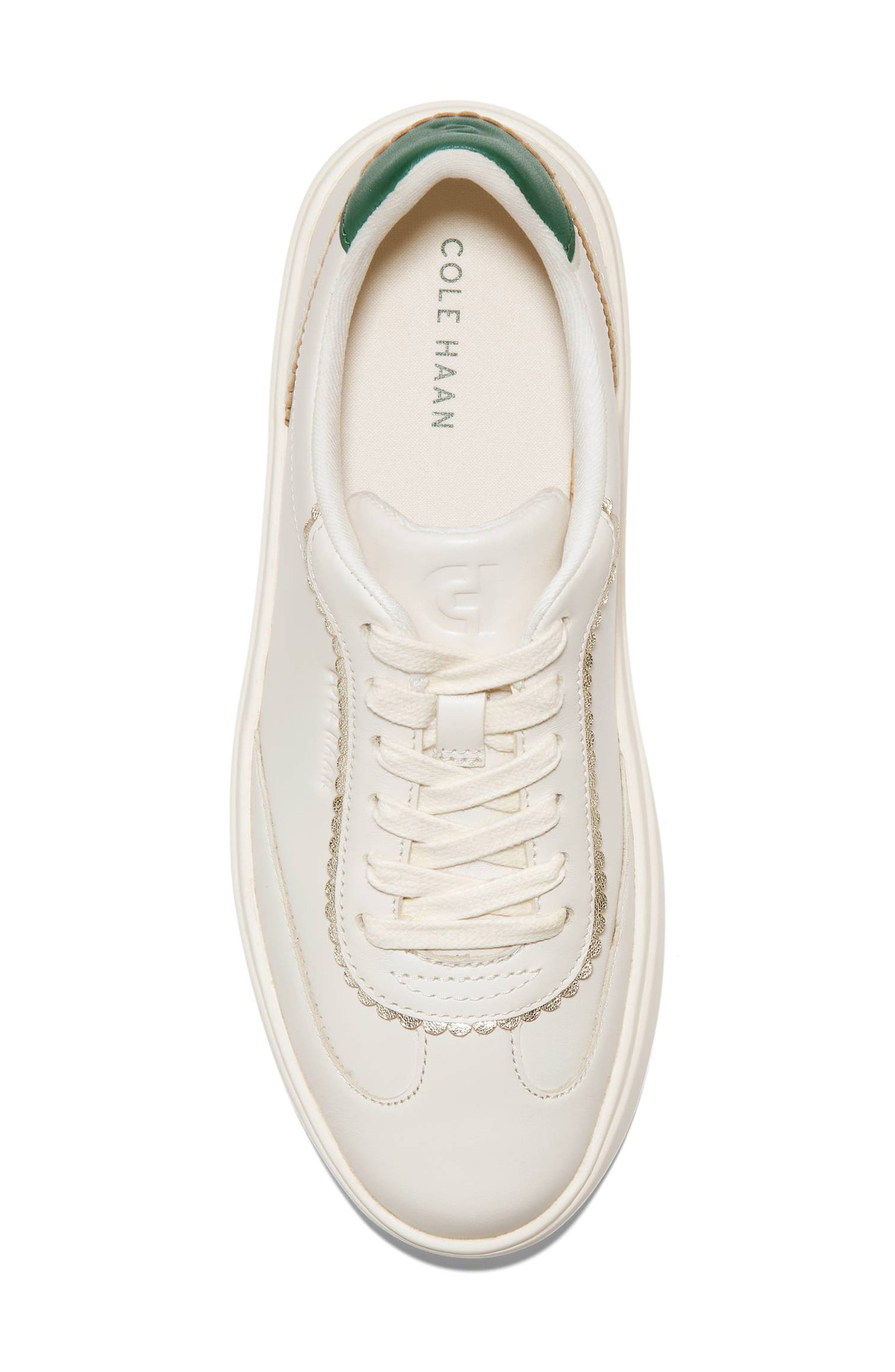 Cole Haan Grand Crosscourt Arlowe Sneaker, Alternate, color, Ivory Ltr/ Rainforest Ltr