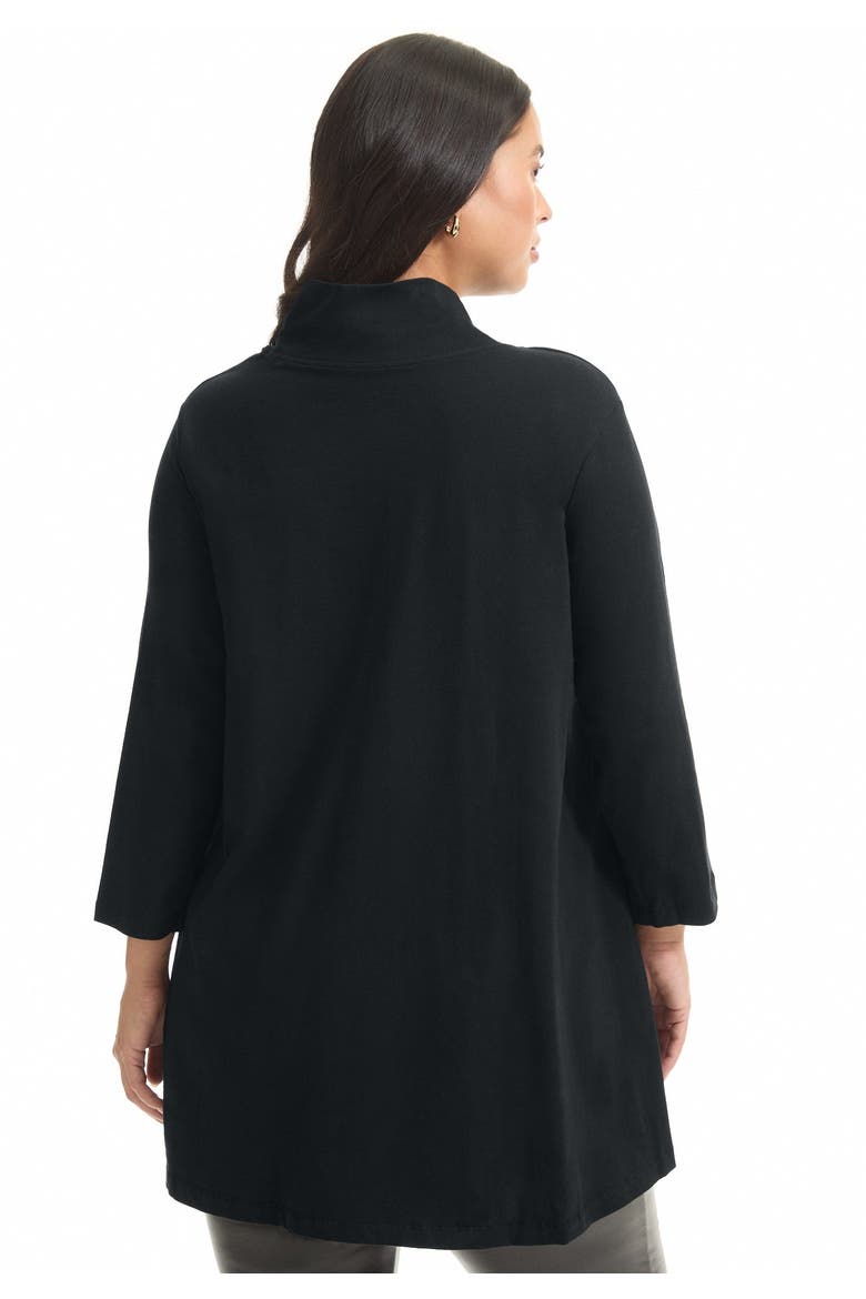 One+Only Mock Neck Tunic, Alternate, color, BLACK