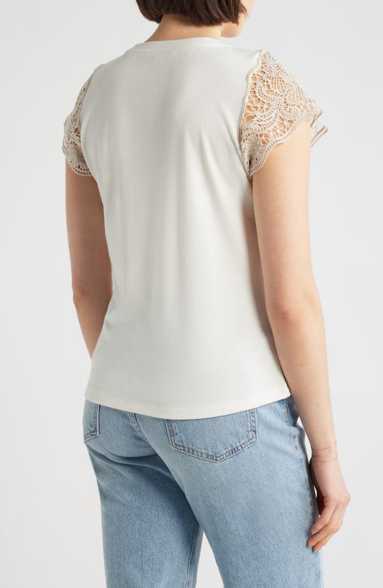 Wit & Wisdom Crochet Knit Top, Alternate, color, 