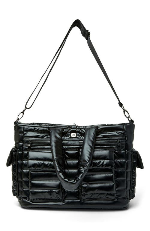 Think Royln Two Faced Reversible Tote In Pearl Black
