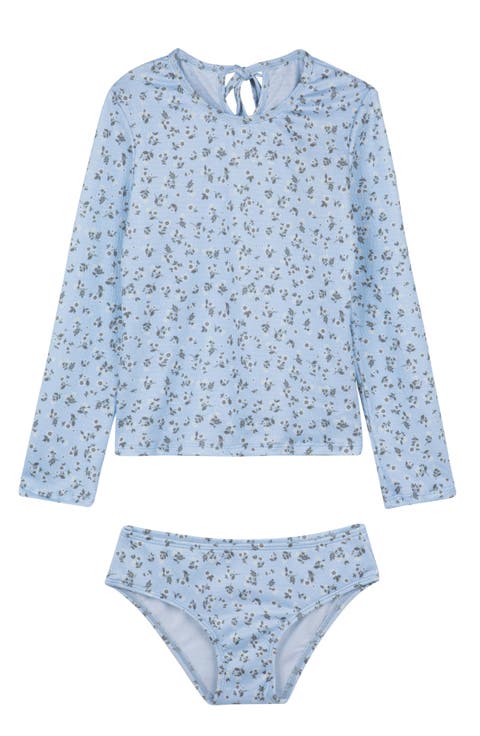 Ditsy Dream Textured Long Sleeve Rash Guard Set