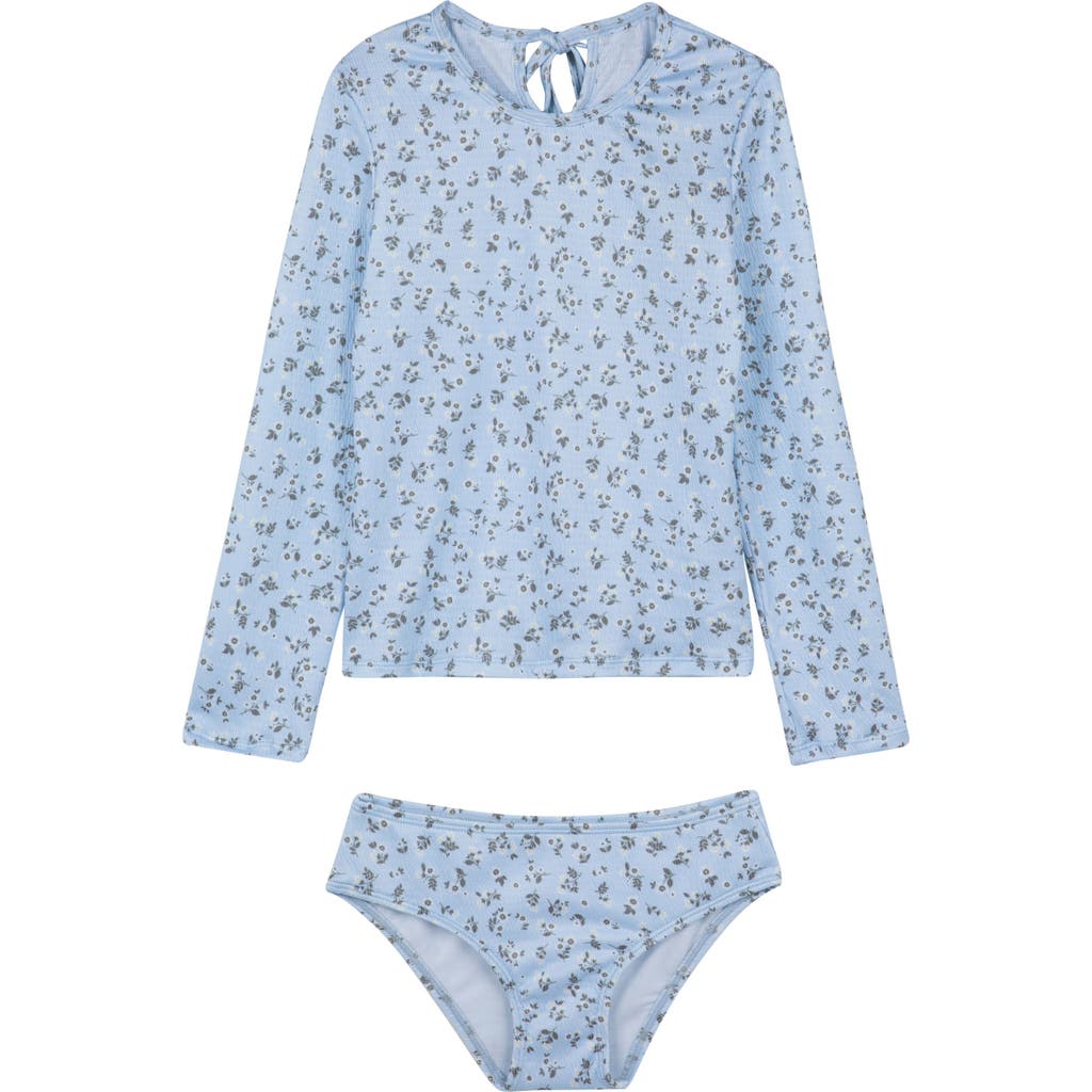 Gottex Kids Ditsy Dream Textured Long Sleeve Rash Guard Set