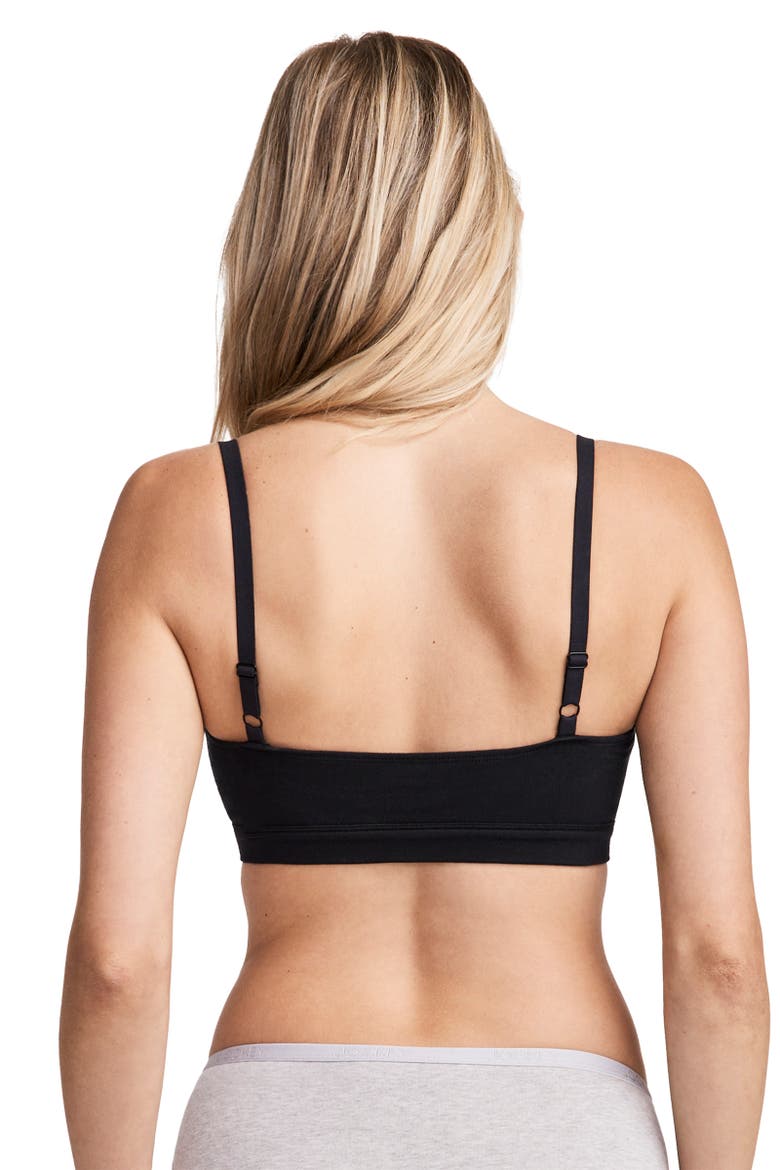 Women's Organic Cotton Stretch Triangle Bralette - 2 Pack, Alternate, color, Grey Mist