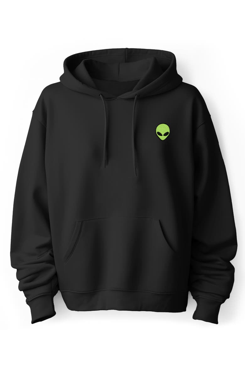 Dalix Alien Fleece Hoodie, Main, color, Black