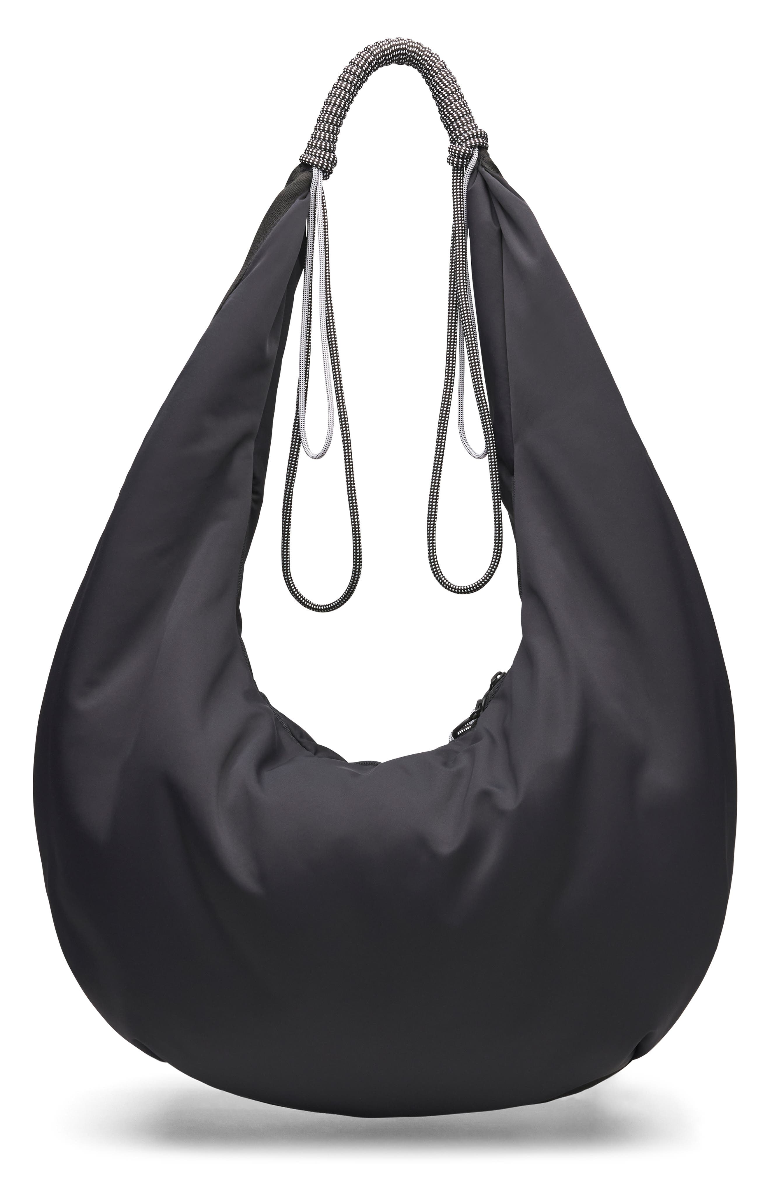 UA Studio Water Resistant Cinch Crescent Gym Bag, Alternate, color, 001 BLACK