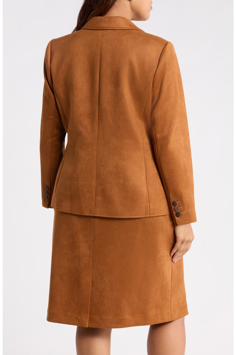 Faux Suede Blazer, Alternate, color, LUGGAGE