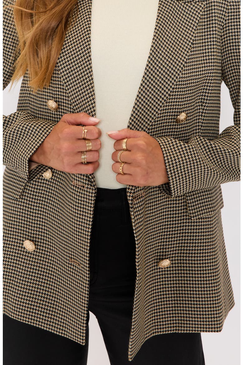 Margaret Plaid Double Breasted Blazer, Alternate, color, BROWN PLAID