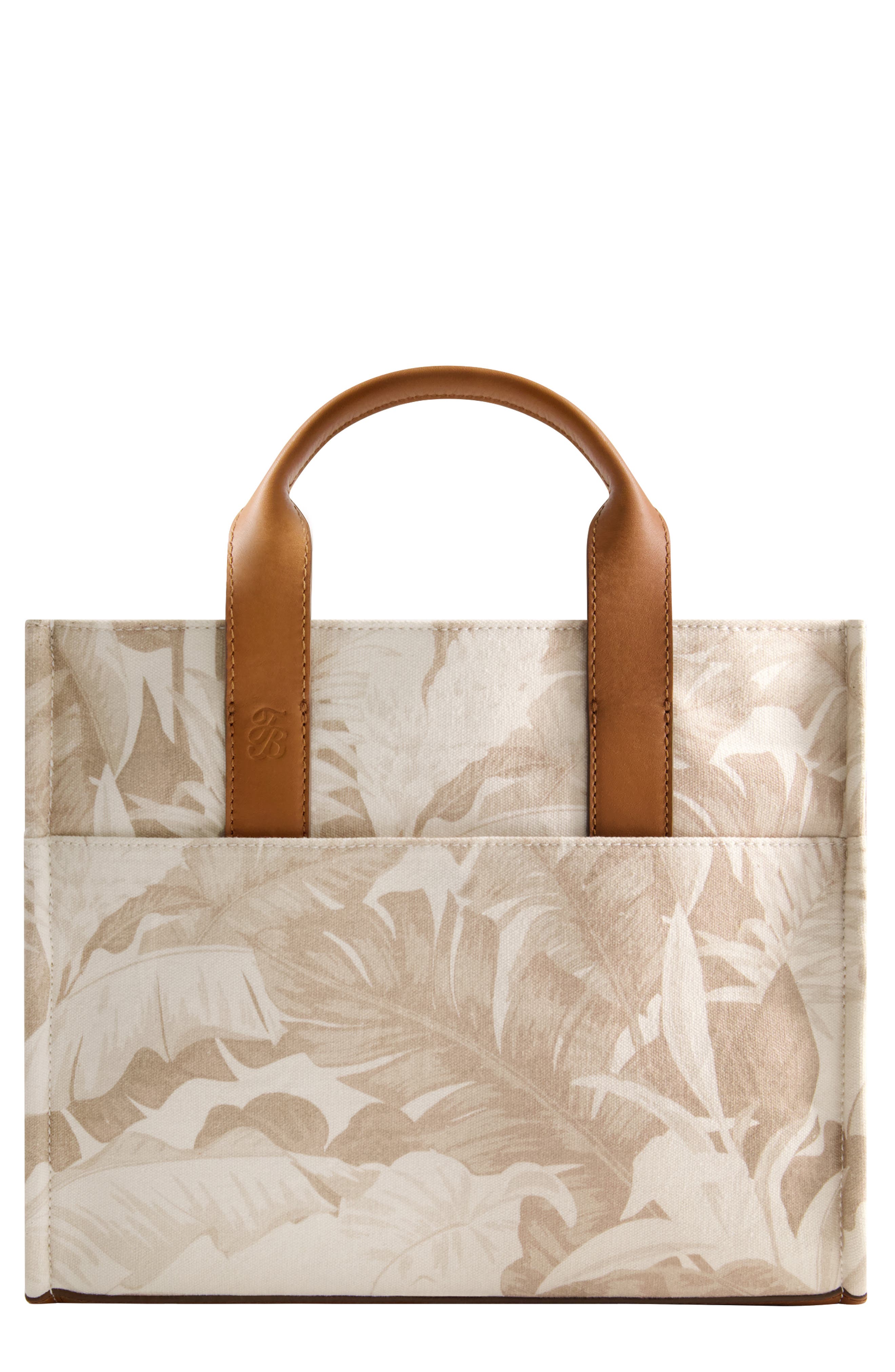 Tommy Bahama Floral Canvas &amp; Leather Trim Tote Bag