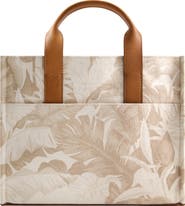 Tommy Bahama Canvas & Leather Trim Tote Bag