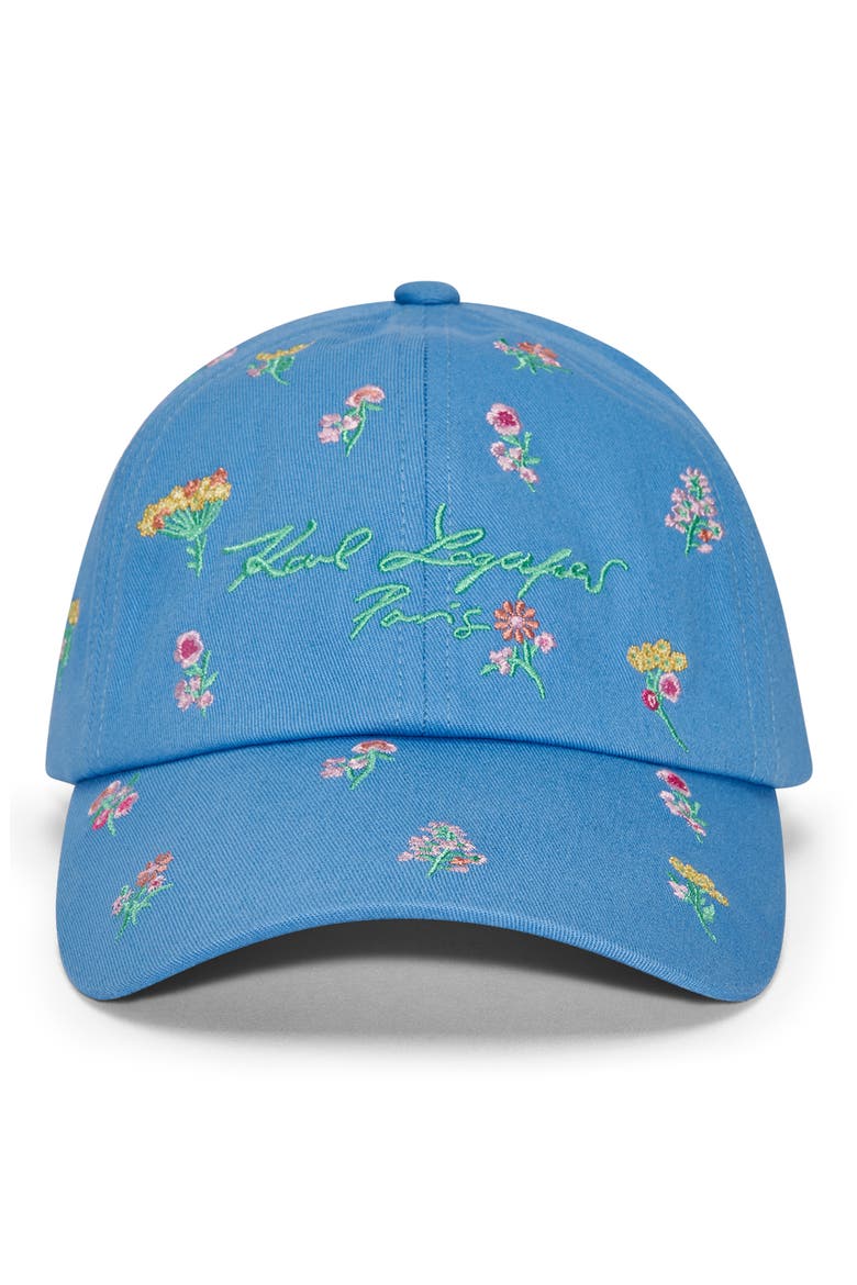 Karl's Garden Embroidered Baseball Cap, Alternate, color, SKY BLUE
