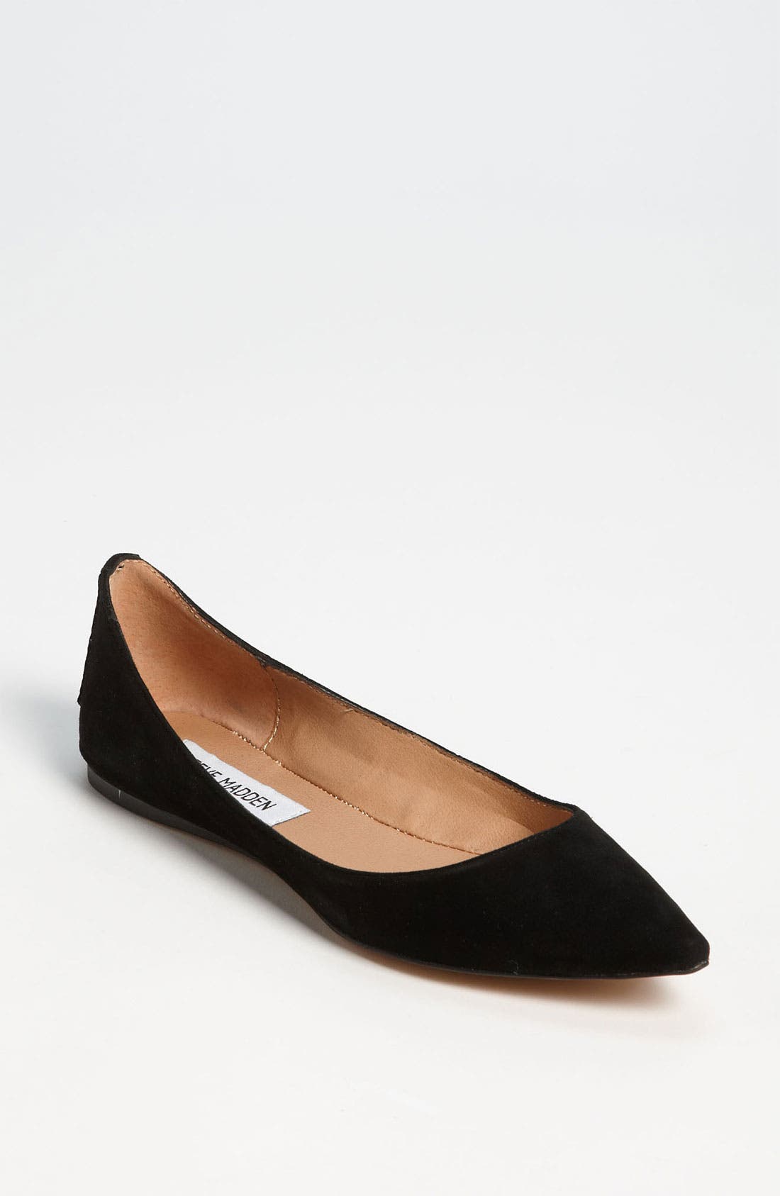 'Vegasss' Flat, Main, color, BLACK SUEDE