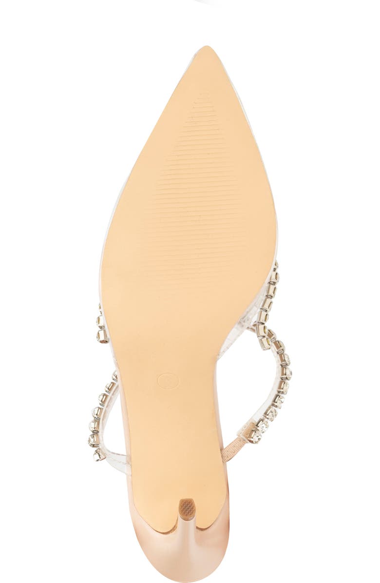 NEW YORK AND COMPANY Fatima Crystal Embellished Lucite Pump, Alternate, color, Nude