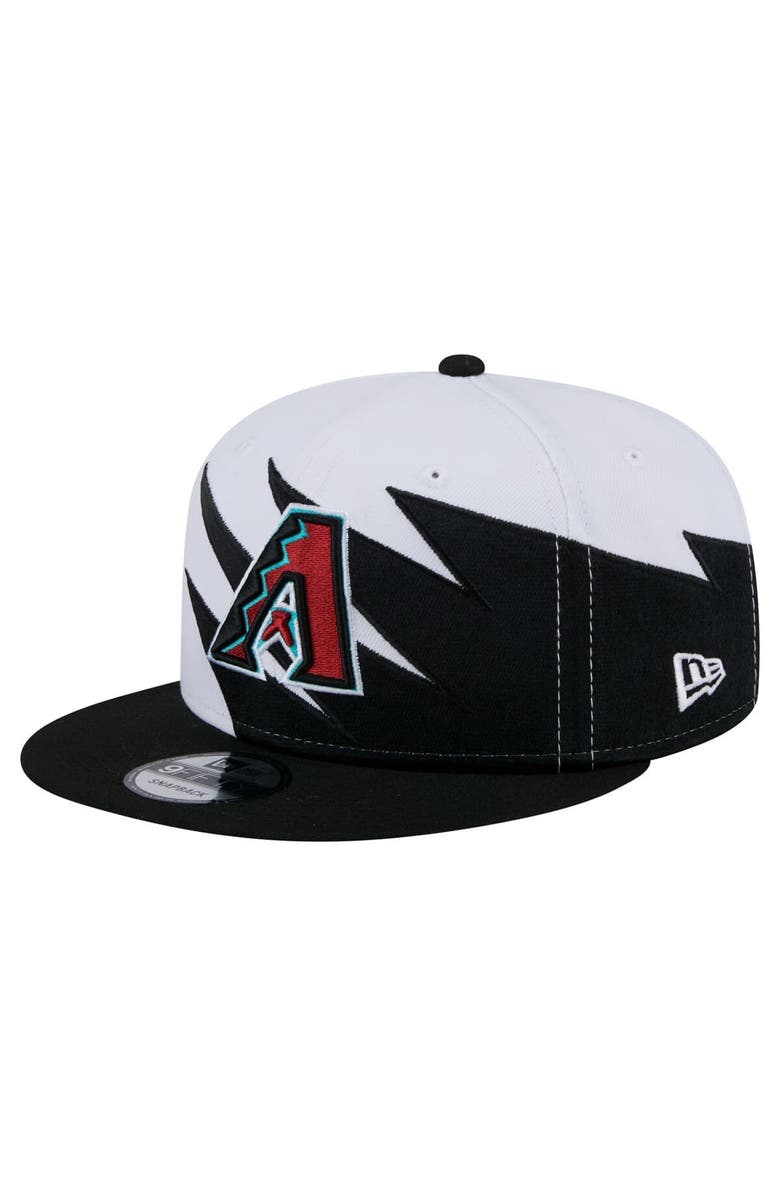 New Era Men's New Era Black/White Arizona Diamondbacks Jagged 9FIFTY Snapback Hat, Main, color, 