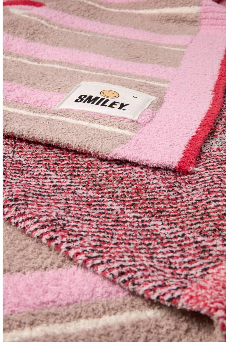 Smiley Stripe CozyChic® Throw Blanket, Alternate, color, FEATHER MULTI