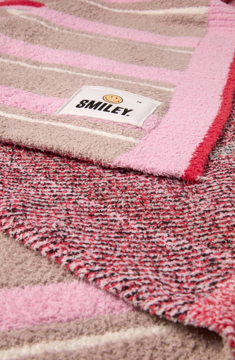 Barefoot Dreams<sup>®</sup> Smiley Stripe CozyChic<sup>®</sup> Throw Blanket, Alternate, color, Feather Multi