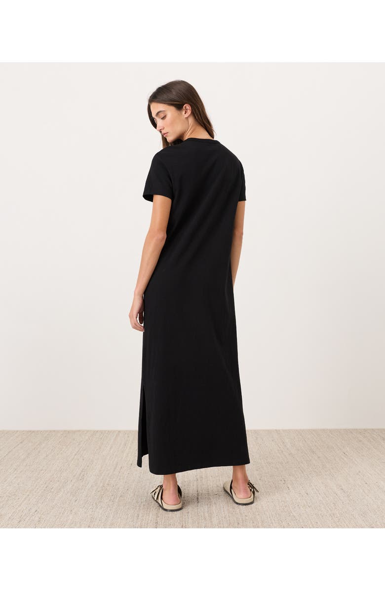 Pact Organic Cotton Soft-Slub Essential Easy Tee Maxi Dress, Alternate, color, Black