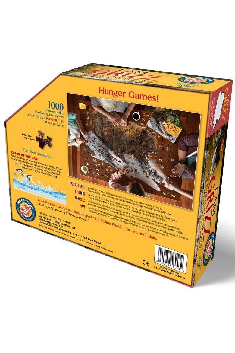 I Am Grizz 1000 Pieces Animal Shaped Jigsaw Puzzle, Alternate, color, Multicolored