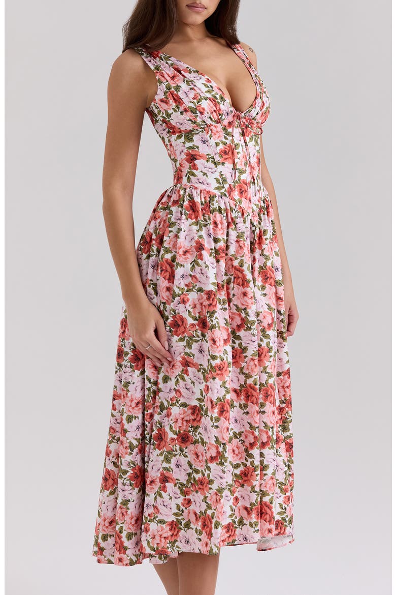 Emmelina Floral Print Sleeveless Dress, Alternate, color, ROSE PRINT