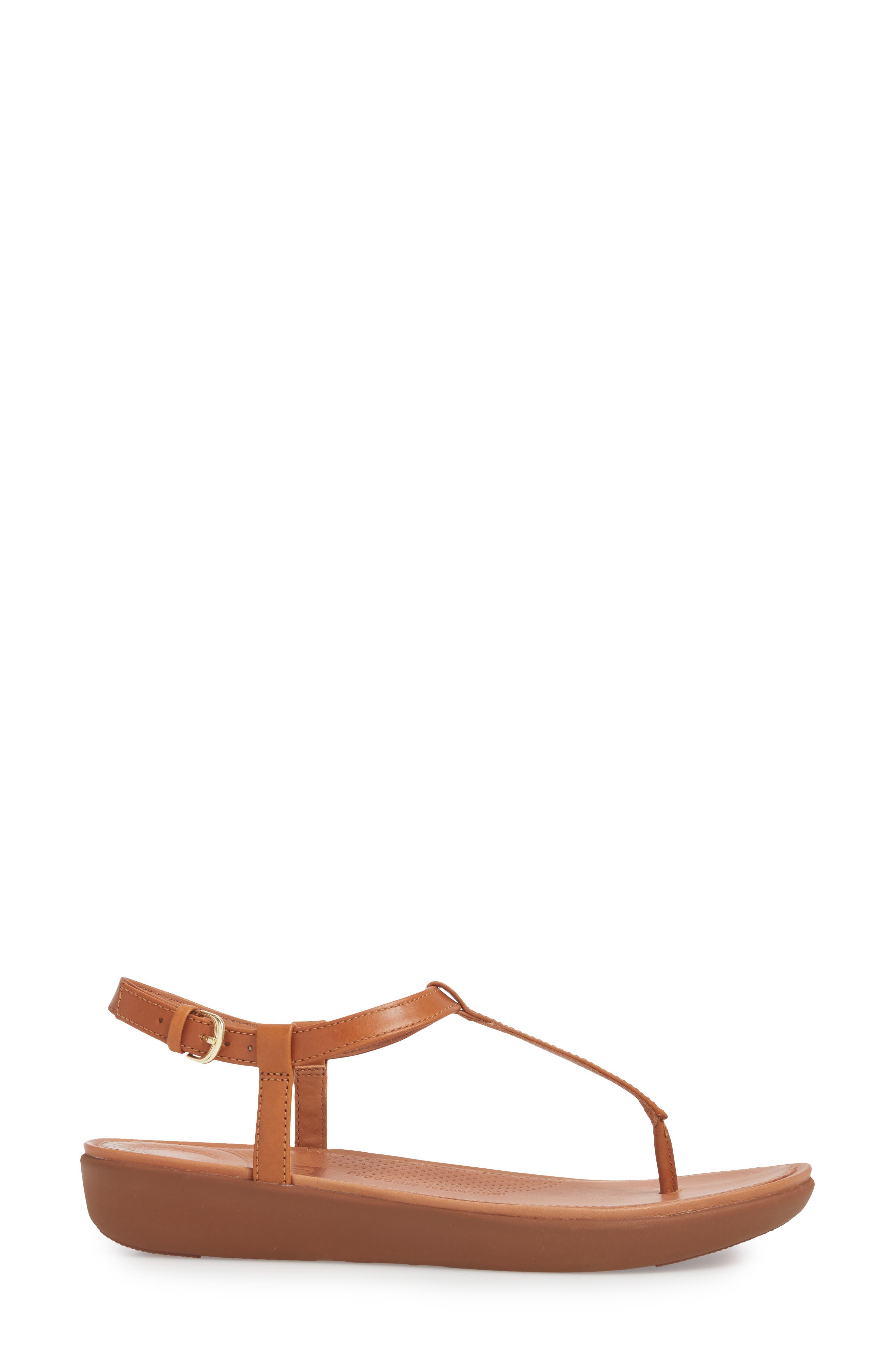 Tia Thong Sandal, Alternate, color, CARAMEL LEATHER