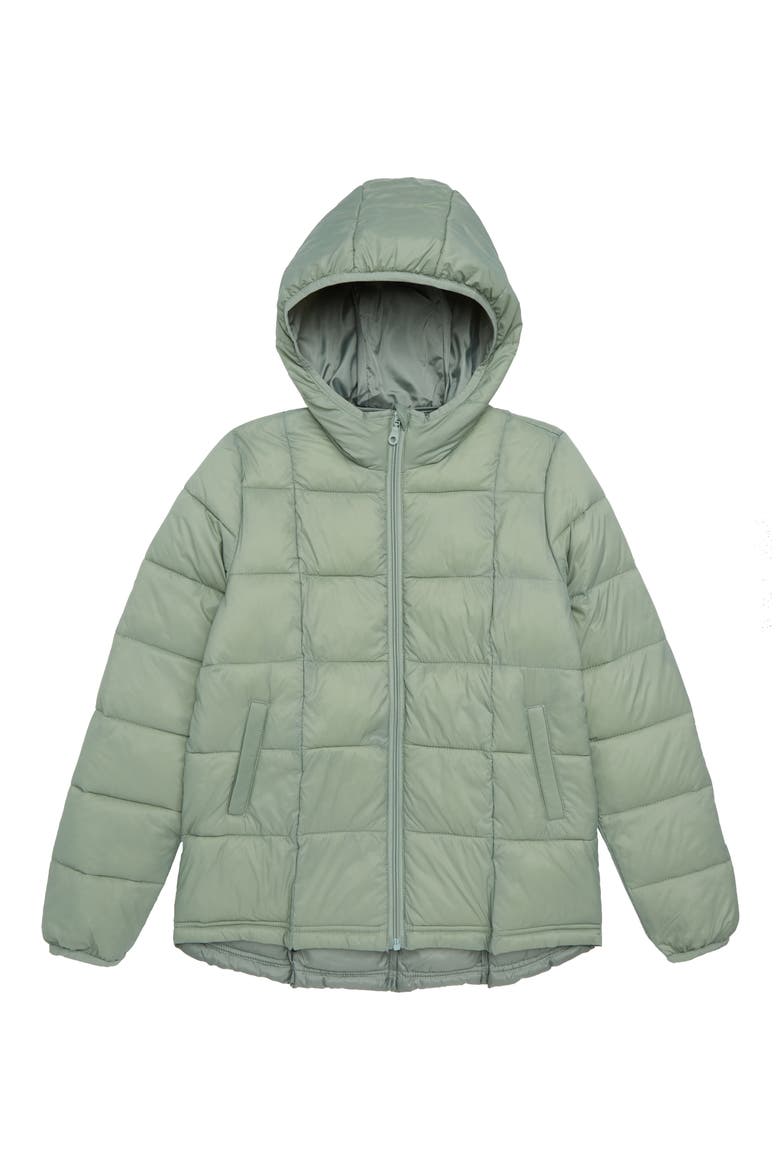Packable Puffer Jacket, Main, color, GREEN SEA SPRAY