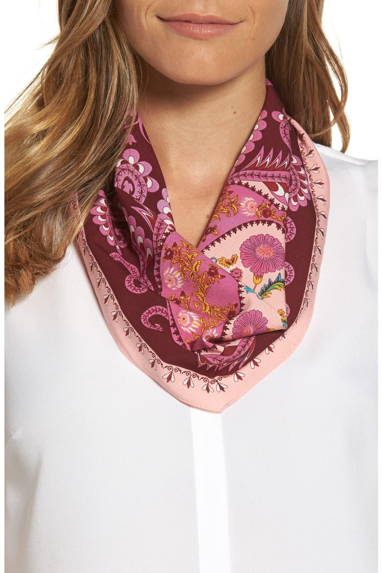 Paisley Kite Scarf, Main, color, CUPCAKE PINK