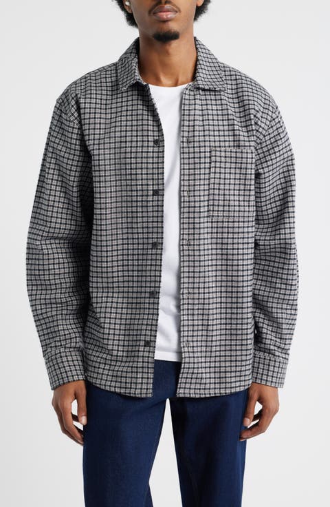 Hendersonville Classic Fit Check Brushed Cotton Button-Up Shirt