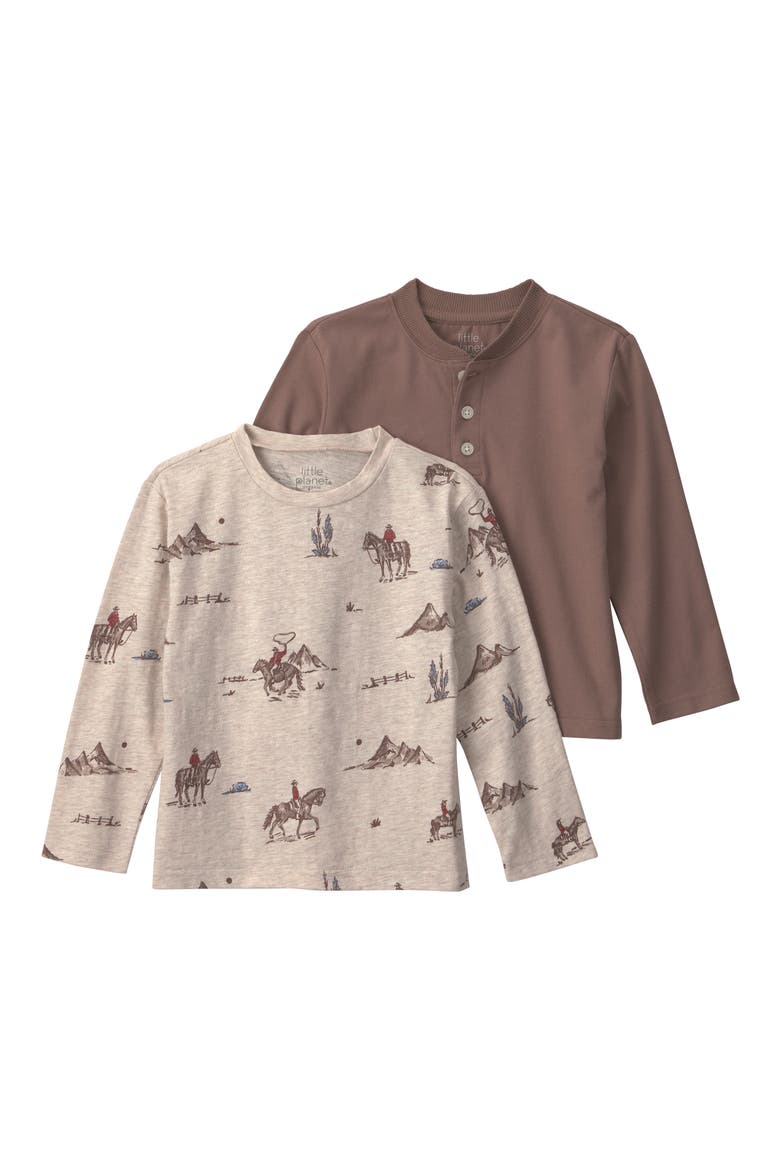Kids' 2-Pack Organic Cotton Tops, Main, color, LP WESTERN