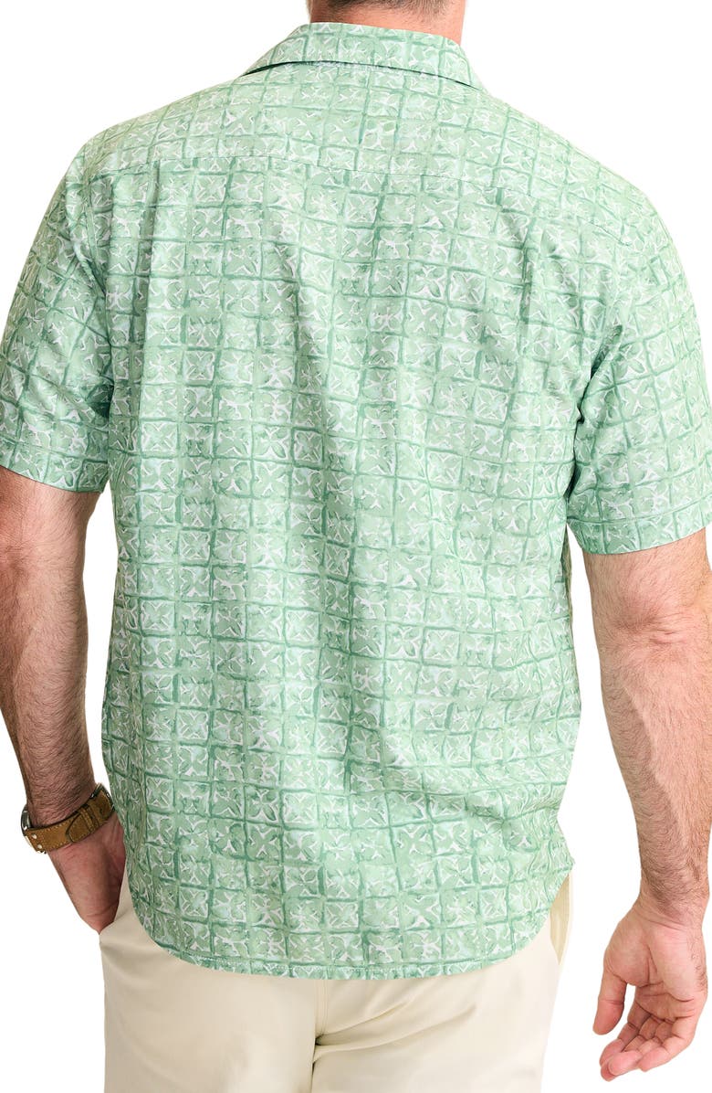 Tommy Bahama Coastal Ease Carrico Tiles IslandZone<sup>®</sup> Short Sleeve Button-Up Shirt, Alternate, color, Zephyr Green