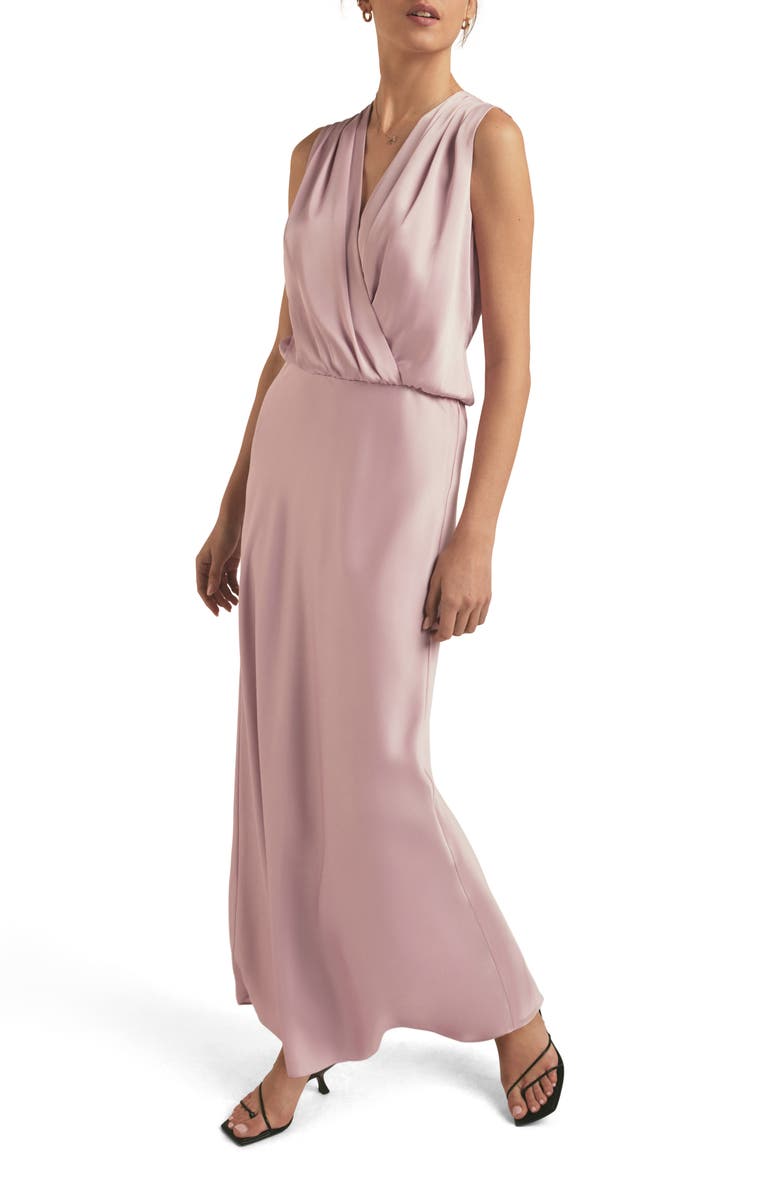 Favorite Daughter Nita Sleeveless Satin Maxi Dress, Main, color, 