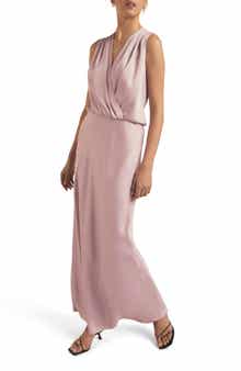Favorite Daughter Nita Sleeveless Satin Maxi Dress