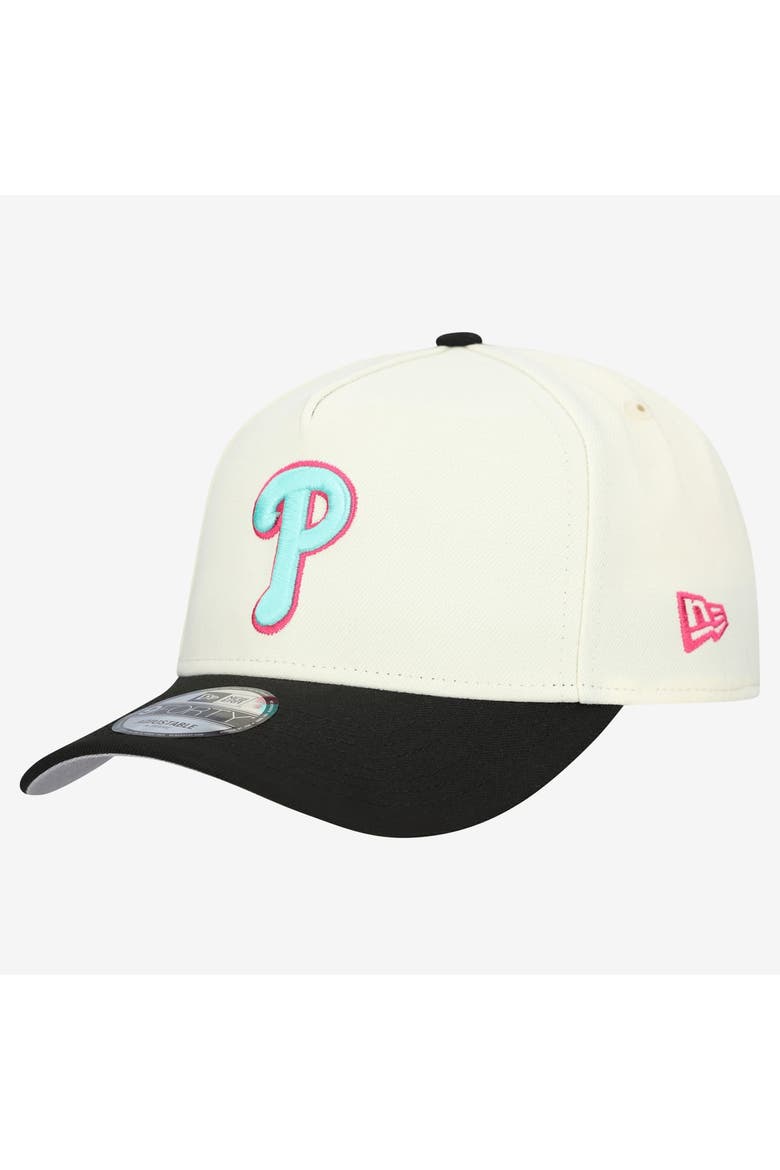 Men's New Era Cream Philadelphia Phillies Stadium Chrome 9FORTY A-Frame Adjustable Hat, Alternate, color, Cream